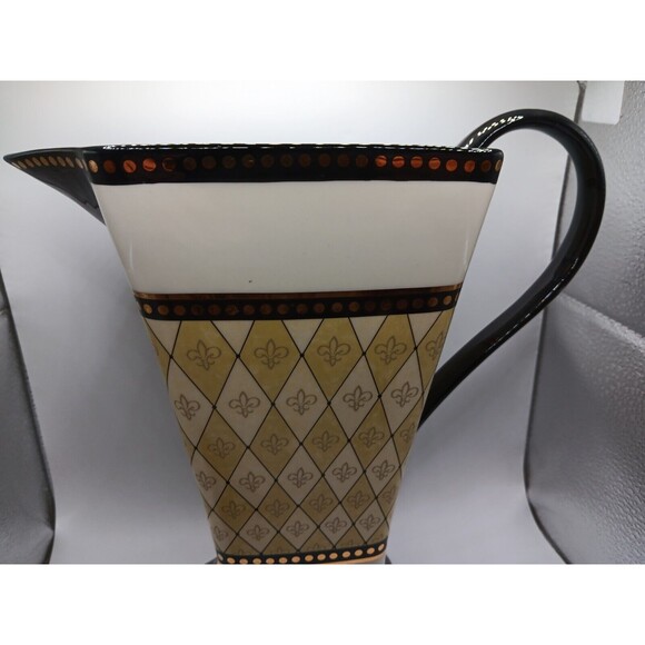 3 Piece Retired Mudpie Pitcher/Vase Trinket Box, Picture Frame Mud Pie Decor - Picture 8 of 15